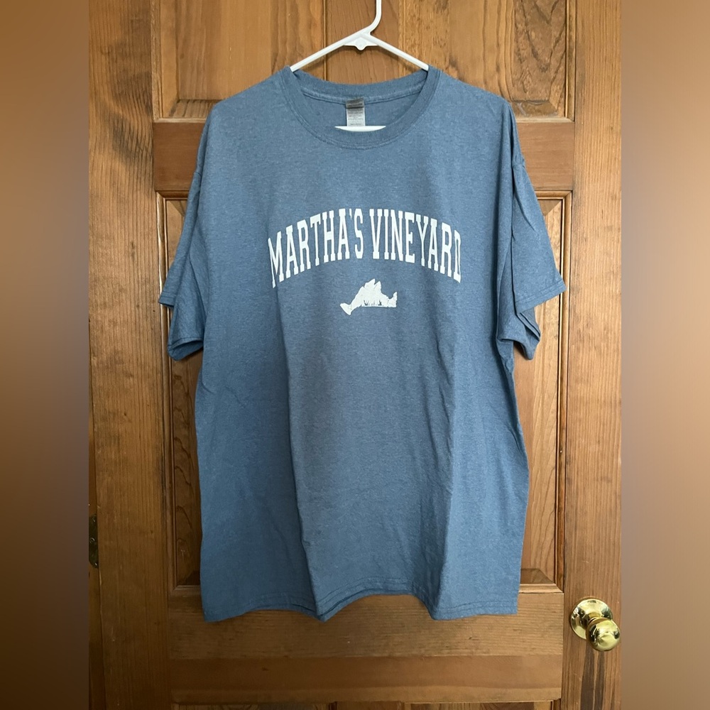 blue martha’s vineyard t-shirt